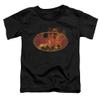 Batman Flames Logo Unisex Toddler T Shirt for Boys and Girls, Large (4T) Black view 1
