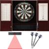 Viper Metropolitan Mahogany Steel Tip Dartboard Cabinet, Razorback Sisal Dartboard, Underground Raven Steel Tip Darts 25 Grams Dart Laser Line view 1