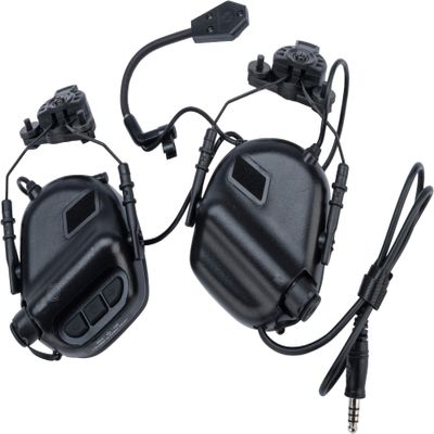 Evike Earmor M32H MOD3 Tactical Communication Hearing Protector for Team Wendy Headpro Rails (Color: Black)