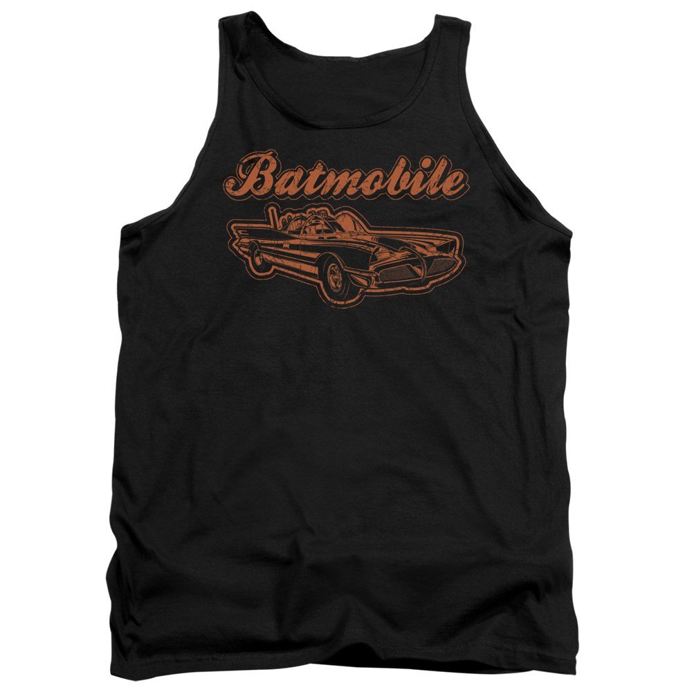Batman Batmobile Unisex Adult Tank Top for Men and Women, 2X-Large Black