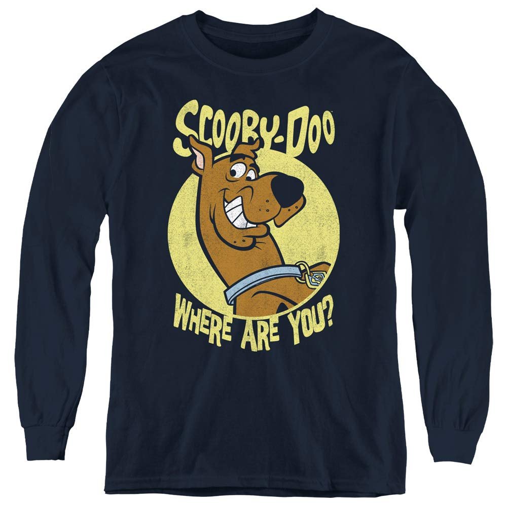 Scooby Doo Where are You Youth Long Sleeve T Shirt, Small Navy