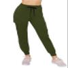 ALWAYS Cargo Jogger Pants for Women - Super Soft Casual Lounge Sweatpants Olive S view 2