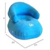Comfort Axis Heavy Duty Inflatable Flocking Lounger Sofa, Wide Armrest Design for Kids Blue 23.5" by 23.5" by 16" view 2