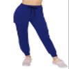 ALWAYS Cargo Jogger Pants for Women - Super Soft Casual Lounge Sweatpants Royal Blue L view 2