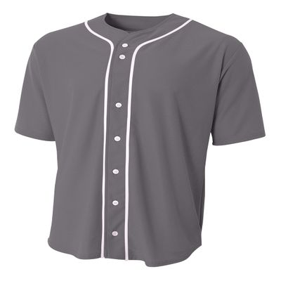 A4 Short Sleeve Full Button Baseball Jersey