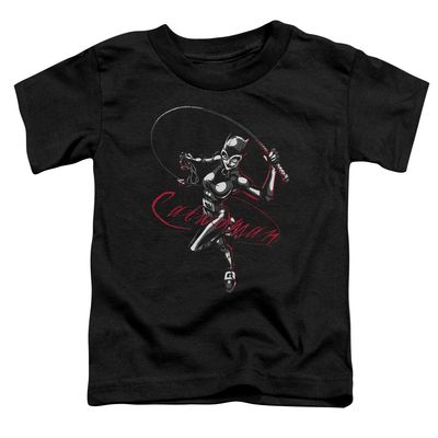 Batman Kitten with A Whip Unisex Toddler T Shirt for Boys and Girls, Medium (3T) Black