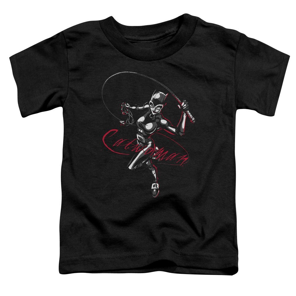 Batman Kitten with A Whip Unisex Toddler T Shirt for Boys and Girls, Medium (3T) Black