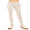 ALWAYS Women's Velvet Velour Joggers - Solid Basic Premium Soft Stretch Warm Winter Sweatpants Pants Ivory M view 1