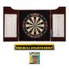 Viper League Sisal Dartboard, Hudson Mahogany Finish Cabinet, Tournament Steel Tip Darts & The Bull Starts Here Throw Line view 1