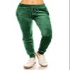 ALWAYS Women's Velvet Velour Joggers - Solid Basic Premium Soft Stretch Warm Winter Sweatpants Pants Hunter Green S view 2