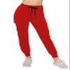 ALWAYS Cargo Jogger Pants for Women, High Waisted Sweatpants with Pockets, Super Soft Casual Lounge Pants for Athletic Yoga & Gym, Cotton Drawstring Trousers, Red S view 2