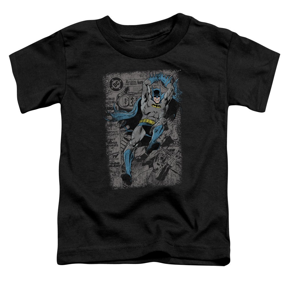 Batman Detective #487 Distress Unisex Toddler T Shirt for Boys and Girls, Small (2T) Black