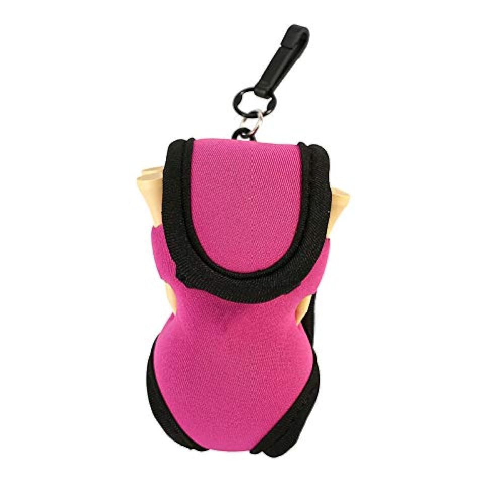 Bnineteenteam Golfball Ball Bag Holder,Golfball Ball Bag Holder Clip Utility Pouch Sports Golfing Accessories with 4 Tees and 2 Golfball Balls for Outdoor Training()