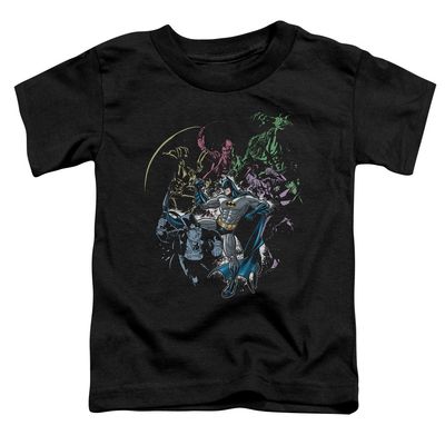 Batman Surrounded Unisex Toddler T Shirt for Boys and Girls, Small (2T) Black