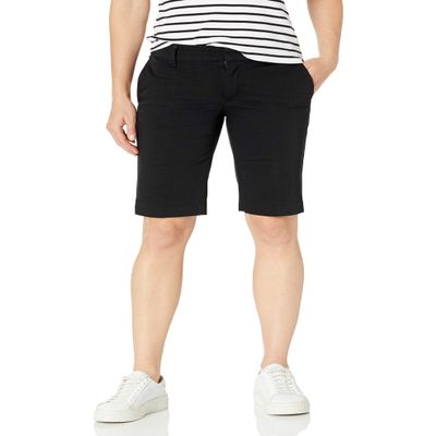 Dickies Women's Perfect Shape Twill Bermuda Short, Black, 4