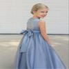 ekidsbridal Wedding Asymmetric Ruffles Satin Organza Flower Girl Dress Sequin 012s 8 view 4
