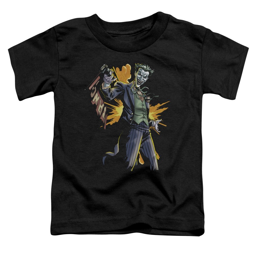Batman Joker Bang Unisex Toddler T Shirt for Boys and Girls, Large (4T) Black