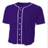 A4 Short Sleeve Full Button Baseball Jersey view 1