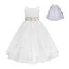 ekidsbridal Wedding Ruffles Organza Flower Girl Dress Sequin Toddler Pageant Free Petticoat 012s view 1