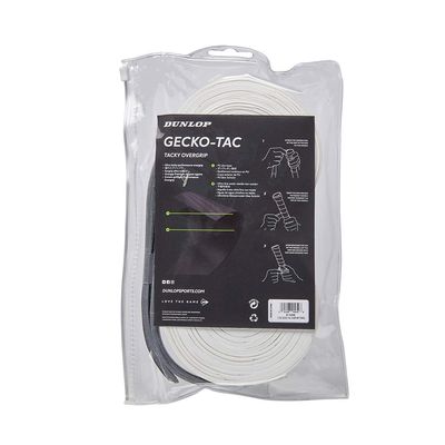 Dunlop Sports Gecko Tac Tennis Overgrip, Roll of 30, White
