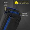 Casemaster by GLD Products Plazma Pro Dart Case/Wallet Black with Sapphire Zipper and Phone Pocket, Sapphire Trim view 2