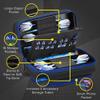 Casemaster by GLD Products Plazma Pro Dart Case/Wallet Black with Sapphire Zipper and Phone Pocket, Sapphire Trim view 3