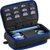 Casemaster Plazma Plus Dart Case Black with Sapphire Zipper and Phone Pocket view 1
