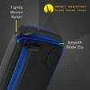 Casemaster Plazma Plus Dart Case Black with Sapphire Zipper and Phone Pocket view 2