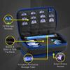 Casemaster Plazma Plus Dart Case Black with Sapphire Zipper and Phone Pocket view 3