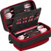 Casemaster by GLD Products Plazma Pro Dart Case Black with Ruby Zipper and Phone Pocket view 1