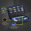Casemaster by GLD Products Plazma Dart Case Black with Sapphire Zipper, Sapphire Trim view 2