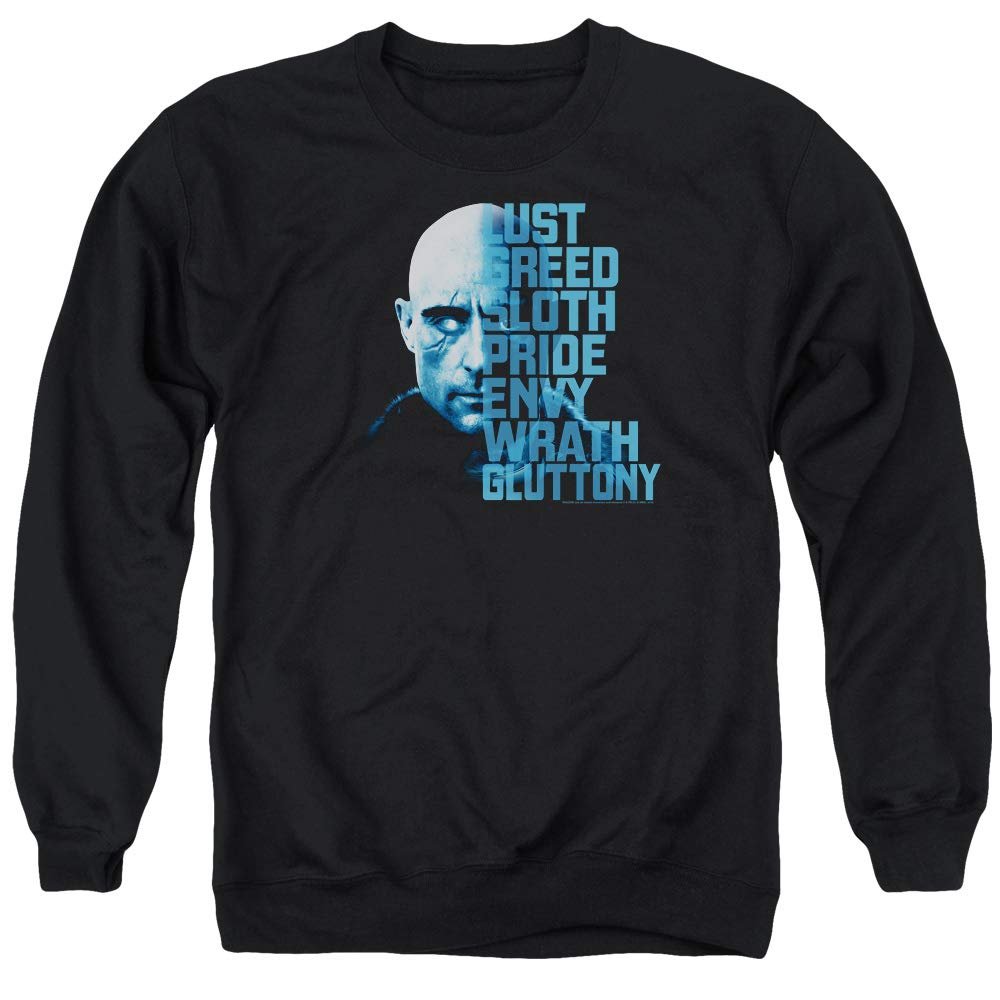 Shazam Movie Evil Sivana Unisex Adult Crewneck Sweatshirt for Men and Women, 2X-Large Black
