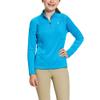 ARIAT Kid's Sunstopper 2.0 1/4 Zip Baselayer Navy_Dot Size Large view 2