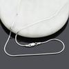 925 Sterling Silver Necklace 0.7mm to 1.3mm Square Snake Chain Necklace (Available Size 7 to 30 Inches), 18 view 2