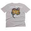 0252. Tiger Graphic Traditional Japanese Tattoo Till Death Society for Men T Shirt (Light Gray 2X-Large) view 2