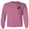 0252. Tiger Graphic Traditional Japanese Tattoo Till Death Society Men's Long Sleeve t Shirt (Pink 2X Large) view 1