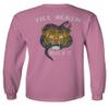 0252. Tiger Graphic Traditional Japanese Tattoo Till Death Society Men's Long Sleeve t Shirt (Pink 2X Large) view 2