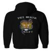 0252. Tiger Graphic Traditional Japanese Tattoo Till Death Society Hoodie (Black, Small) view 2