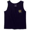 0252. Tiger Graphic Traditional Japanese Tattoo Till Death Society Men's Tank Top (Navy Blue, Medium) view 1