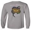 0252. Tiger Graphic Traditional Japanese Tattoo Till Death Society Men's Long Sleeve t Shirt (Light Gray Medium) view 2