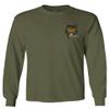 0252. Tiger Graphic Traditional Japanese Tattoo Till Death Society Men's Long Sleeve t Shirt (Olive, Large) view 1