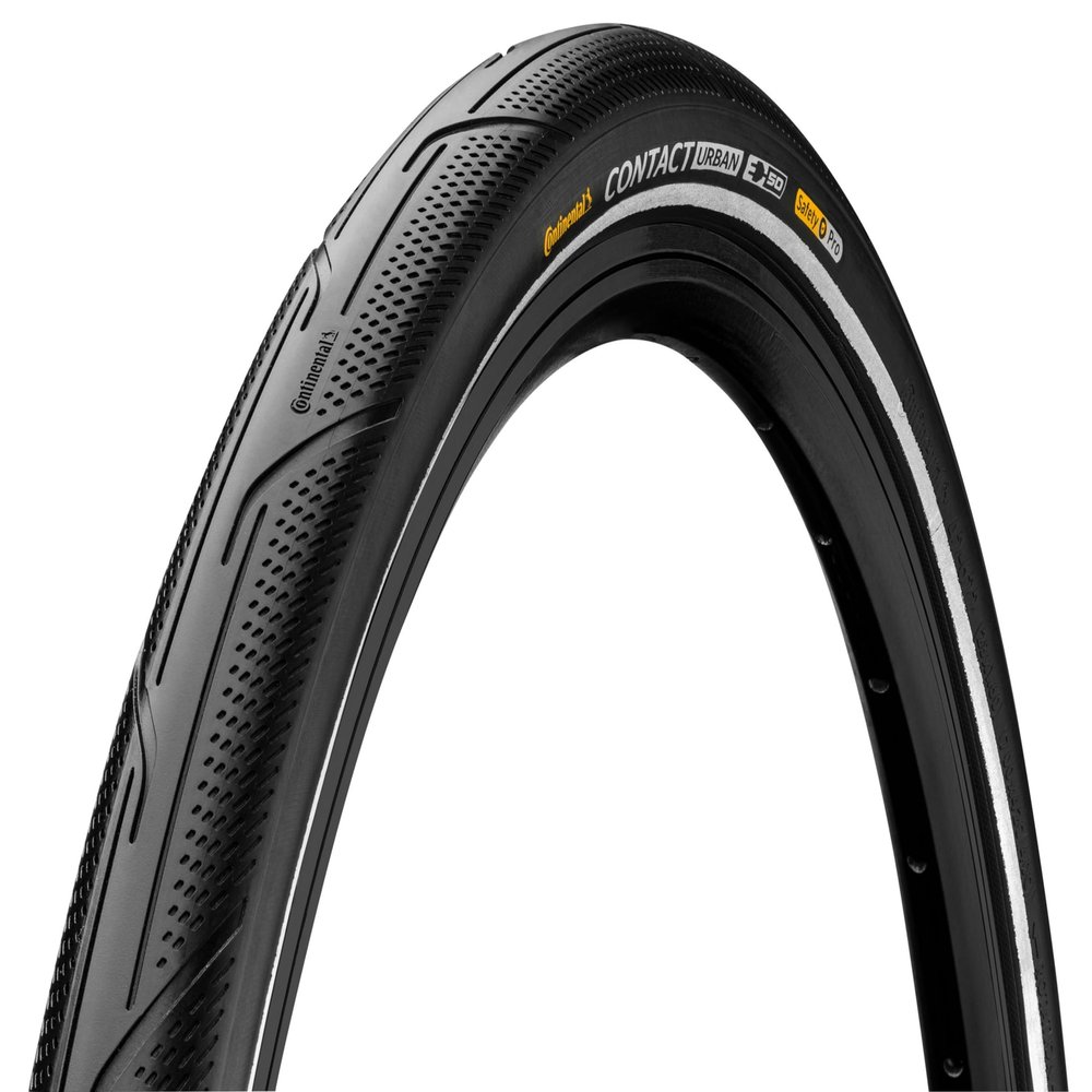 Continental Contact Urban Bicycle tire - 20 x 2.00, Clincher, Wire, Black/Reflex, BlackChili, PureGrip, SafetyPro, E50