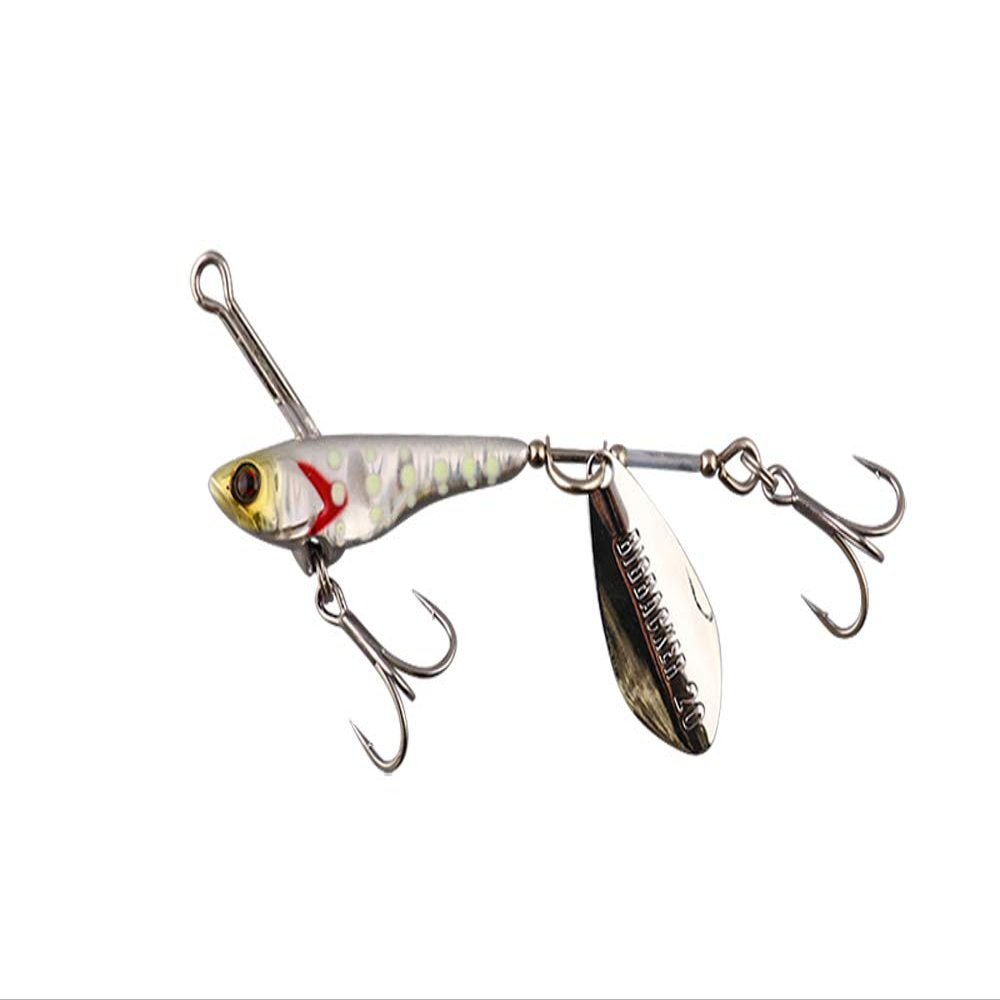 JACKALL Big Backer Spin, 1.4 oz (40 g), Magma Silver/Groot