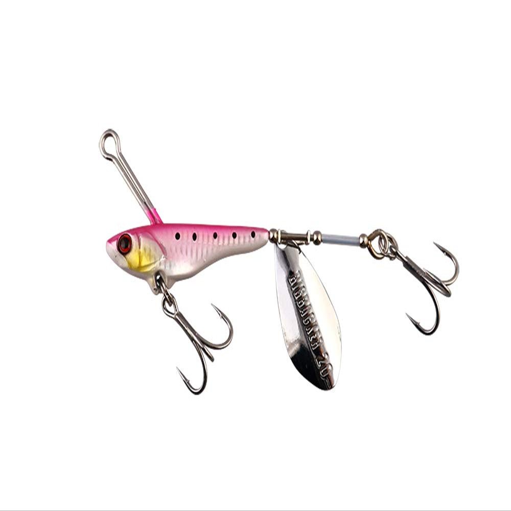 JACKALL Big Backer Spin, 1.1 oz (30 g), Pink Back, Slim Border Holo