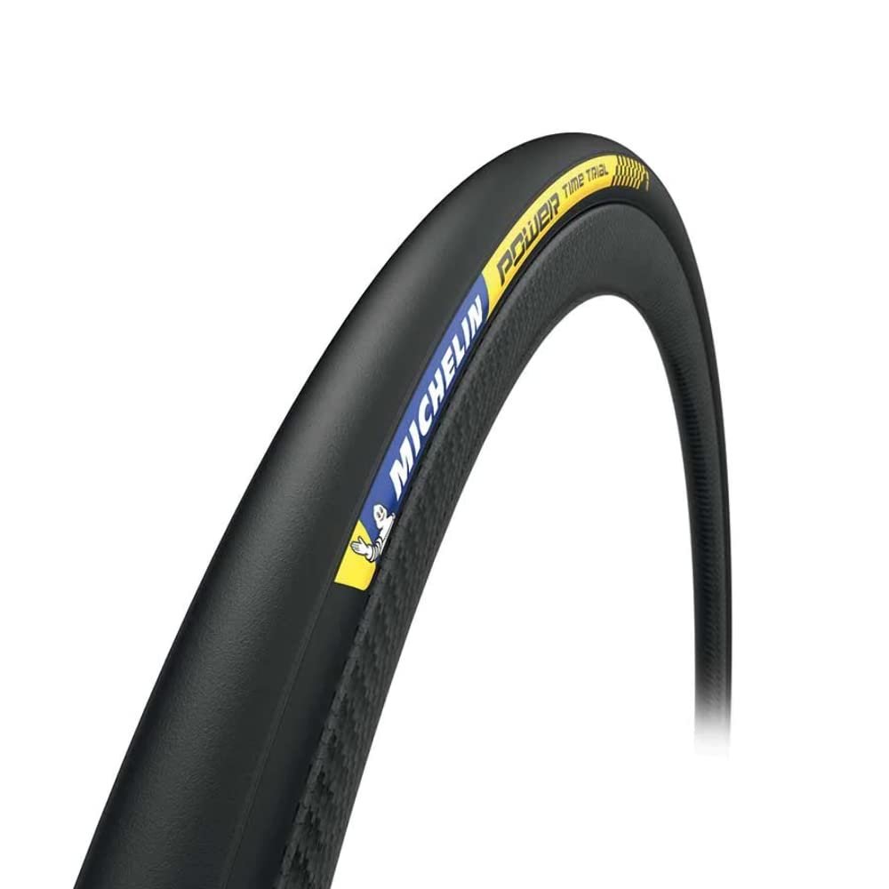 Michelin Power Time Trial Tire - 700x25mm Clincher Folding Bike Tire with Race2 Compound, 3x180 TPI Casing, Lightweight Aramid Beads for Triathlon and Time Trial Performance