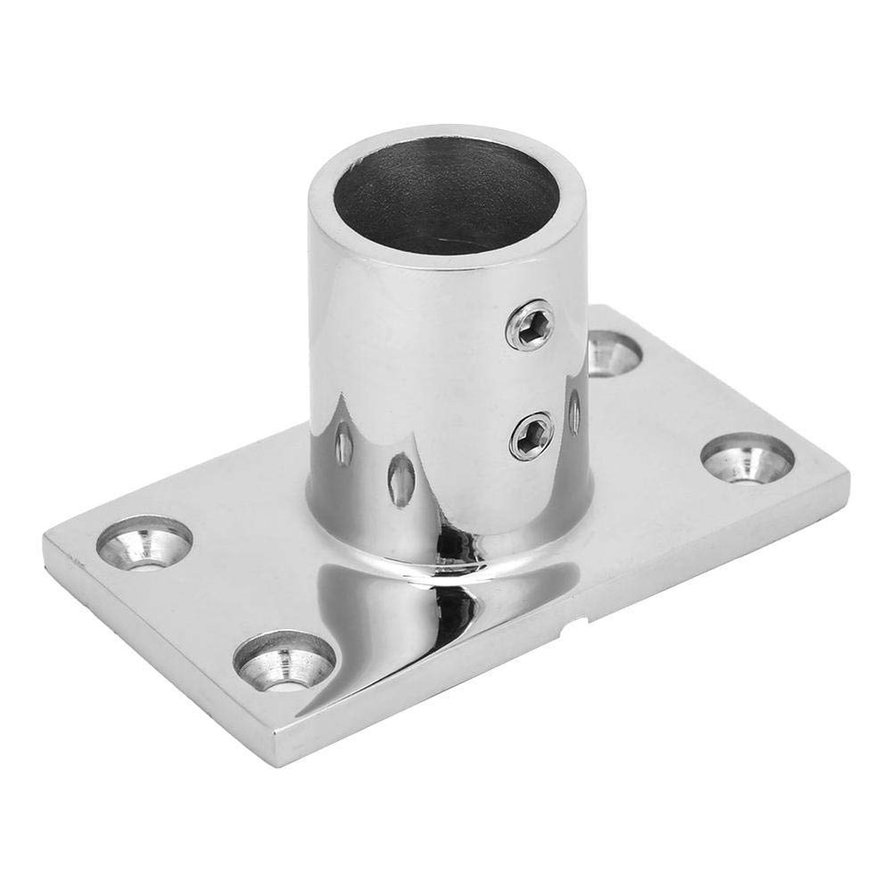 90 Degree Boat Rail, Rectangular Base Marine Boat 316 Stainless Steel 90 Degrees Boat Accesssory for Boat Marine(1in)