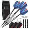 Viper Sidewinder Tungsten Soft Tip Darts Knurled Barrel 18 Grams and Casemaster Single Black Dart Case view 1