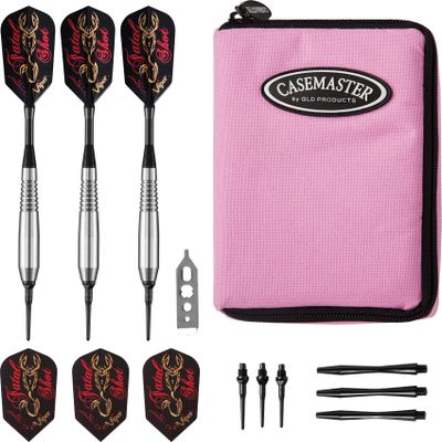 Viper Fatal Shot Underground Soft Tip Darts & Casemaster Pink Select Dart Case