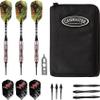 Viper Ranger Tungsten Soft Tip Darts Red Rings 18 Grams and Casemaster Select Black Nylon Dart Case view 1
