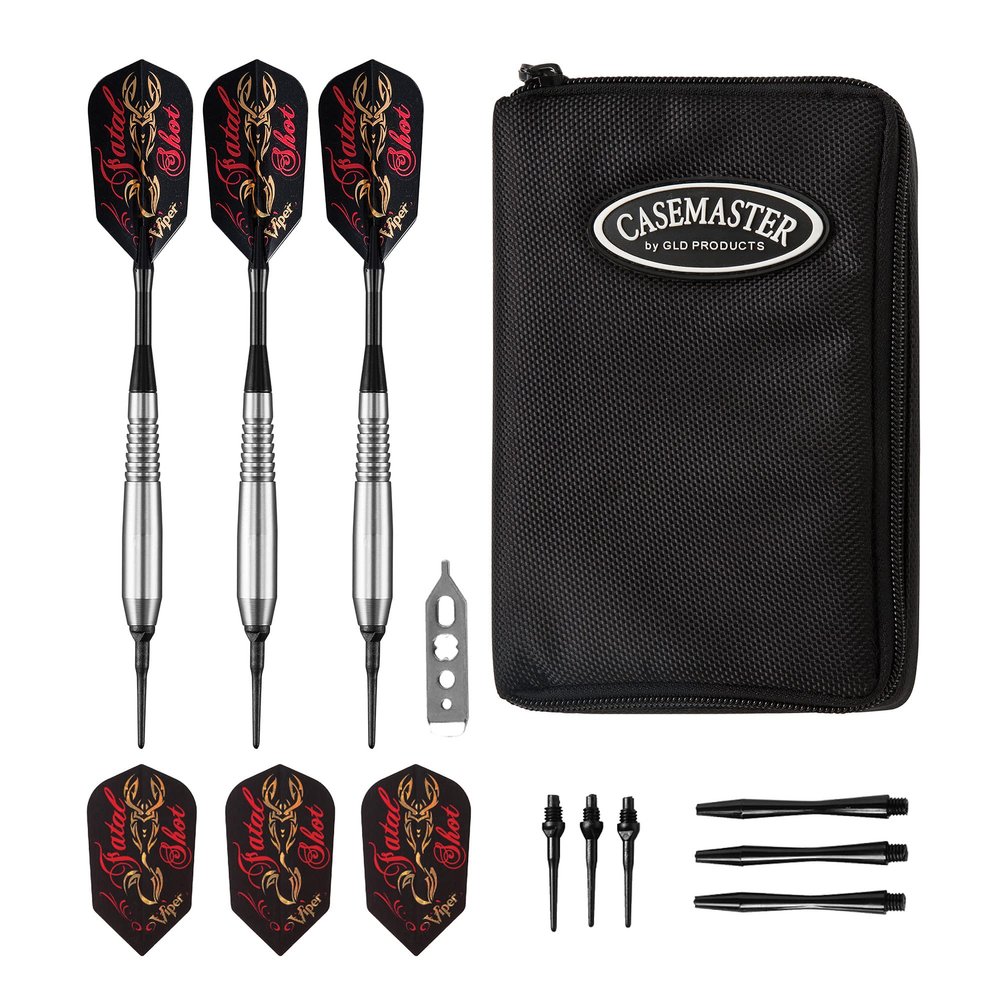 Viper by GLD Products Fatal Shot 18 Gram Soft Tip Darts & Casemaster Select Black Dart Case